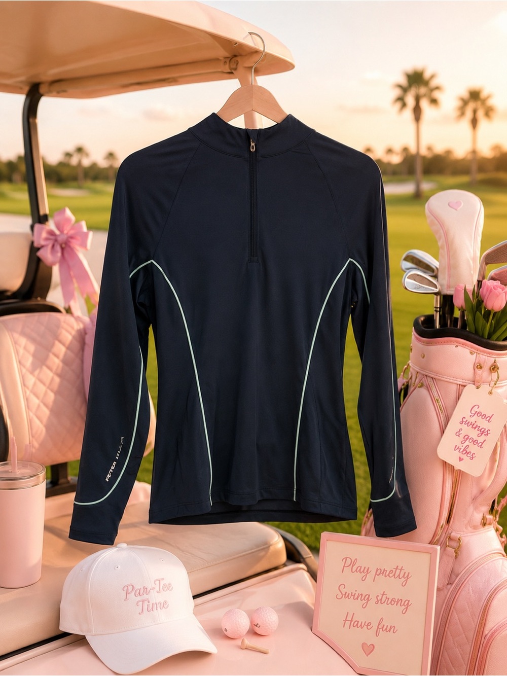 Blue Women’s Peter Millar Golf Shirt